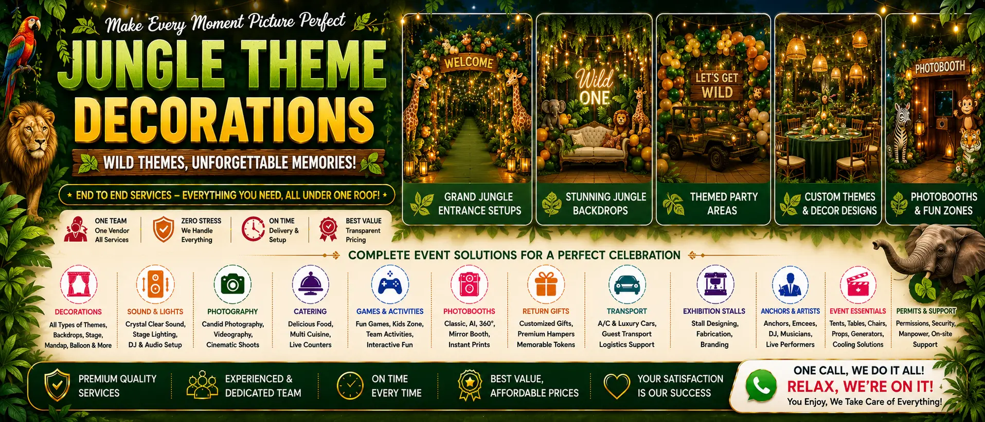 Jungle Theme Decorations Theme Decorations in Jagitial