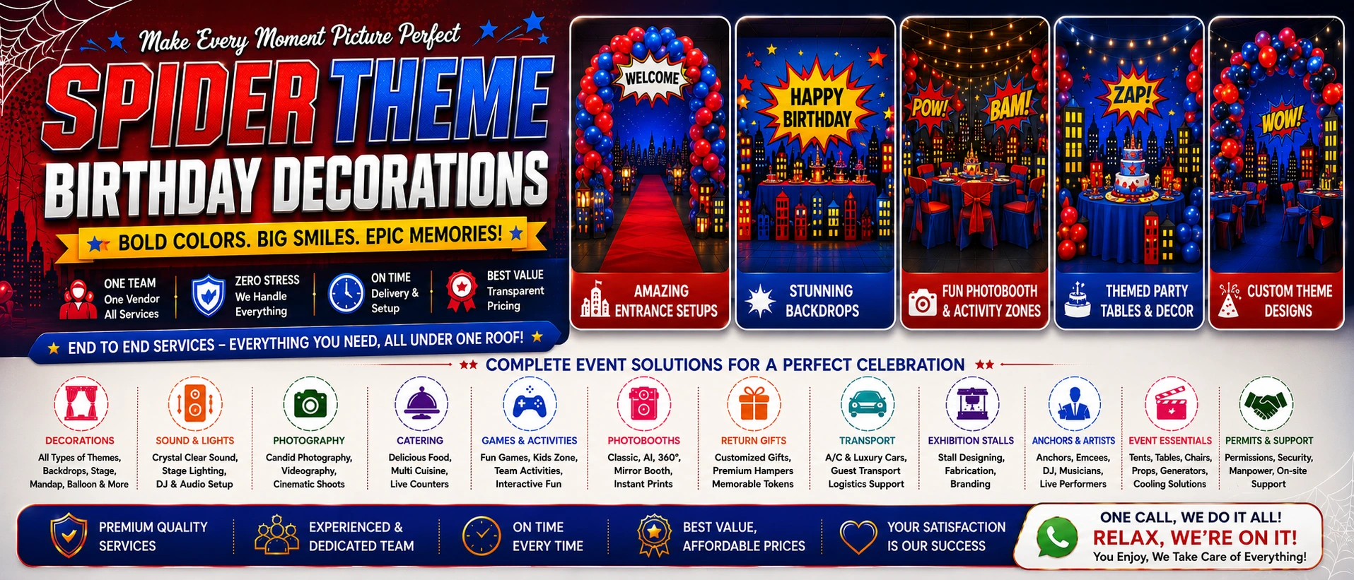 Spiderman Theme Decorations Theme Decorations in Jagitial