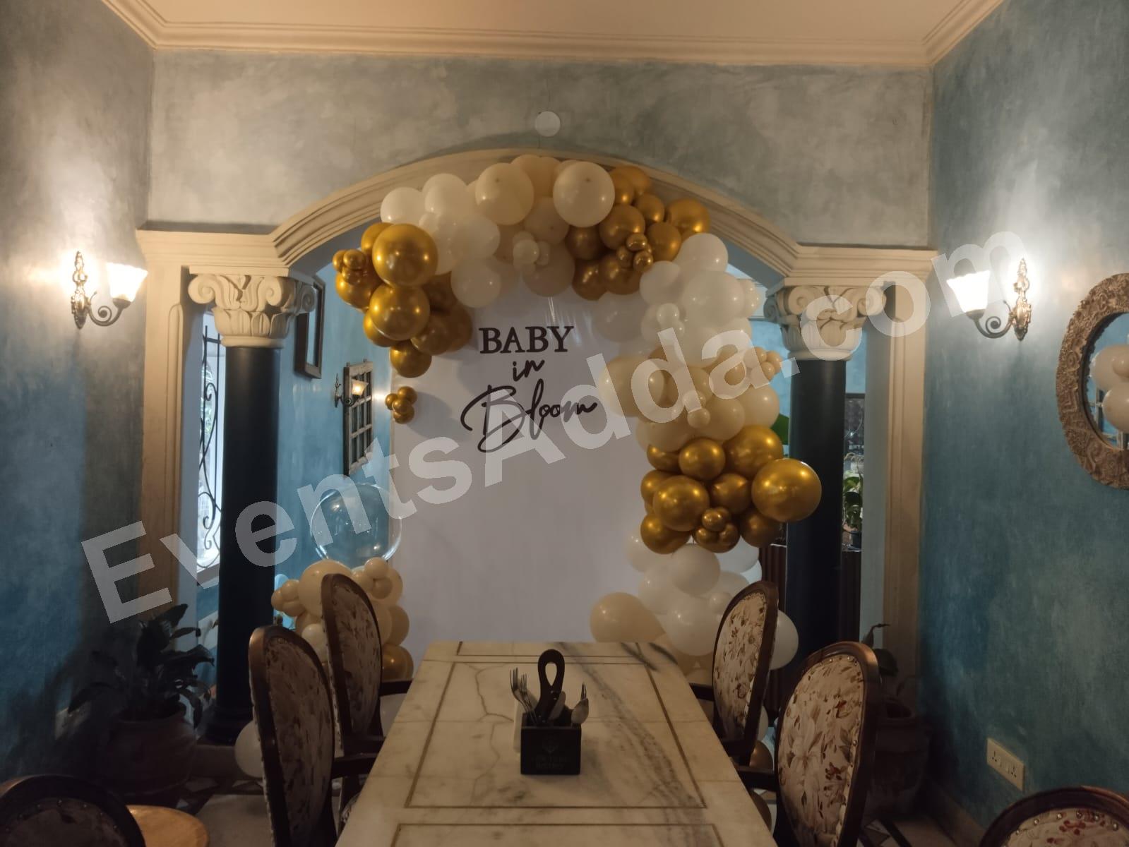 baby-in-bloom-baby-shower-balloon-backdrop-decoration in Chandigarh