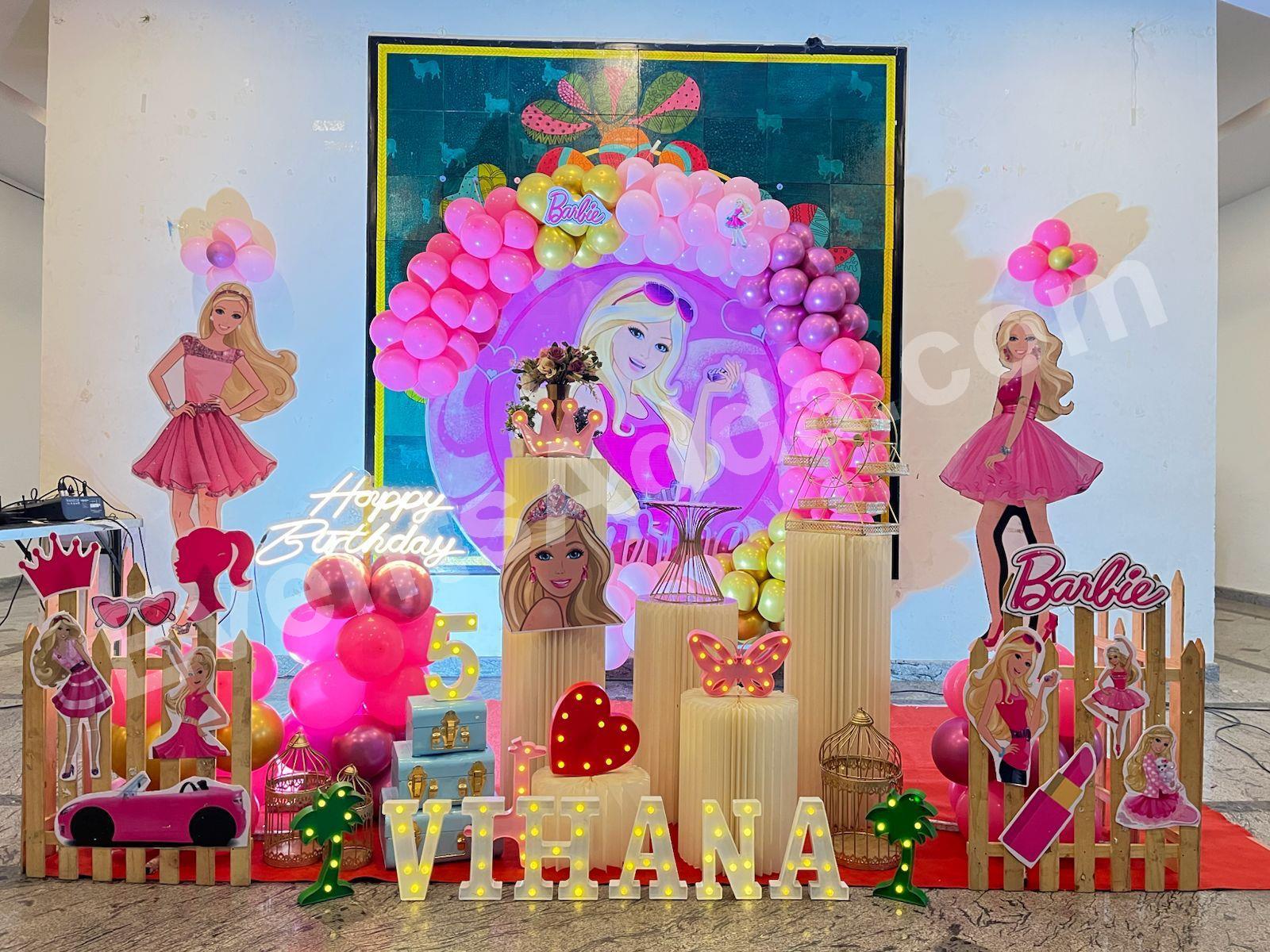 barbie-theme-birthday-decoration in Udaipur