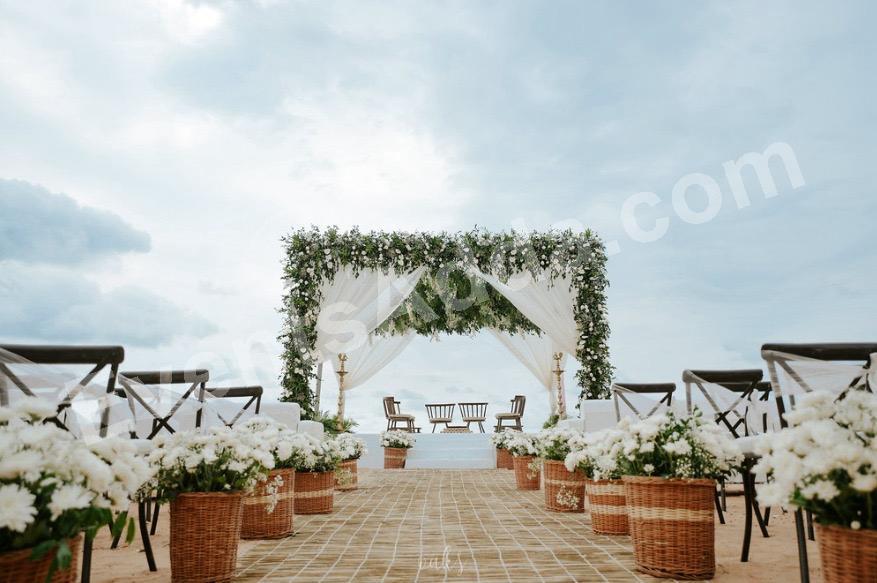 beachside-floral-wedding-mandap-decoration in Kolkata
