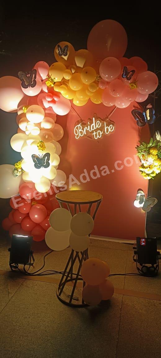 Blush Pink Butterfly Bride-to-Be Balloon Decoration Decoration in Vijayawada
