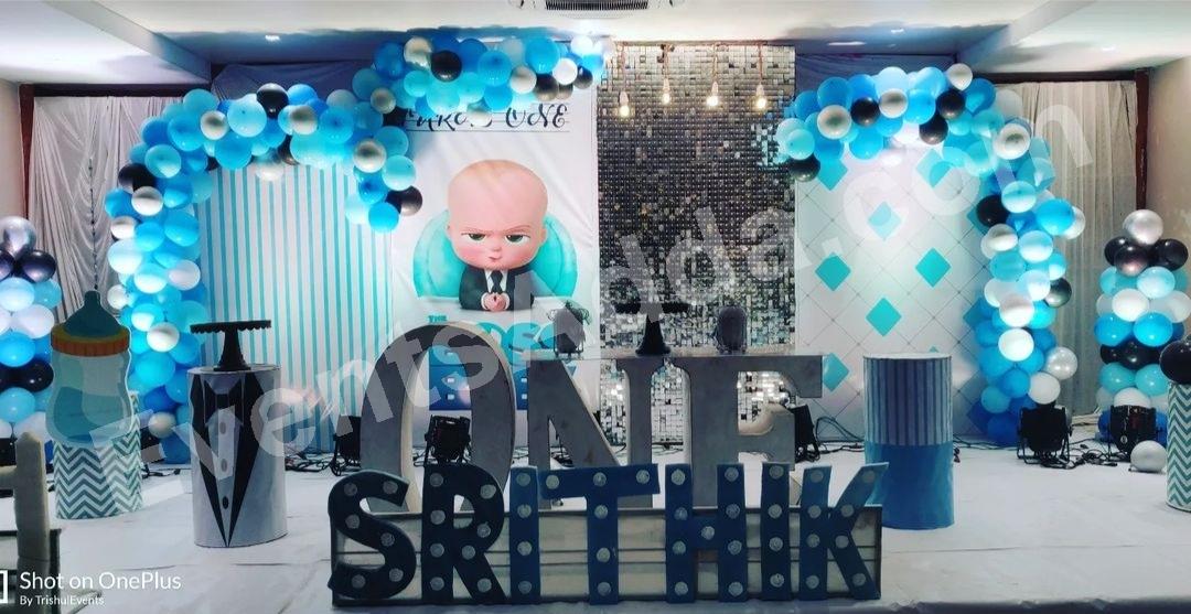 boss-baby-first-birthday-theme-decoration in Vijayawada
