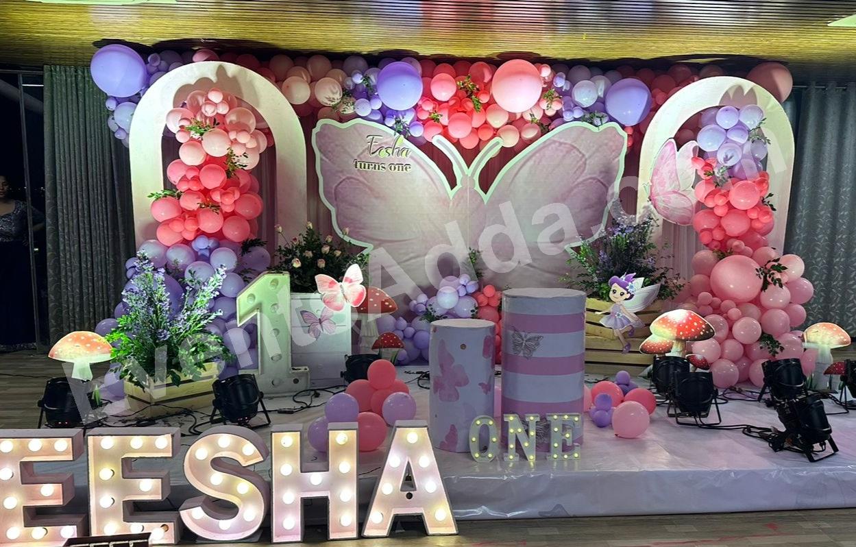 butterfly-fairy-wings-first-birthday-decoration Decoration in =Hyderabad