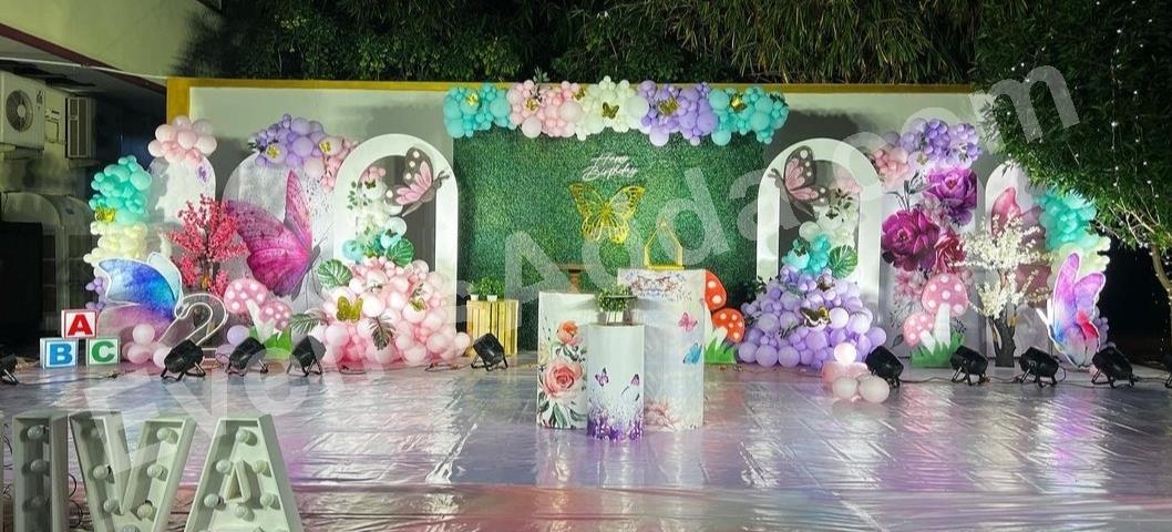 butterfly-garden-shimmer-birthday-decoration Decoration in =Hyderabad