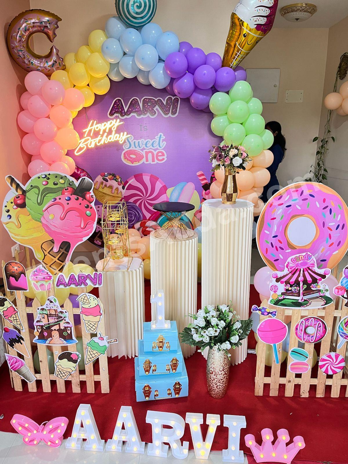 Candyland Sweet One Birthday Decoration in Hyderabad