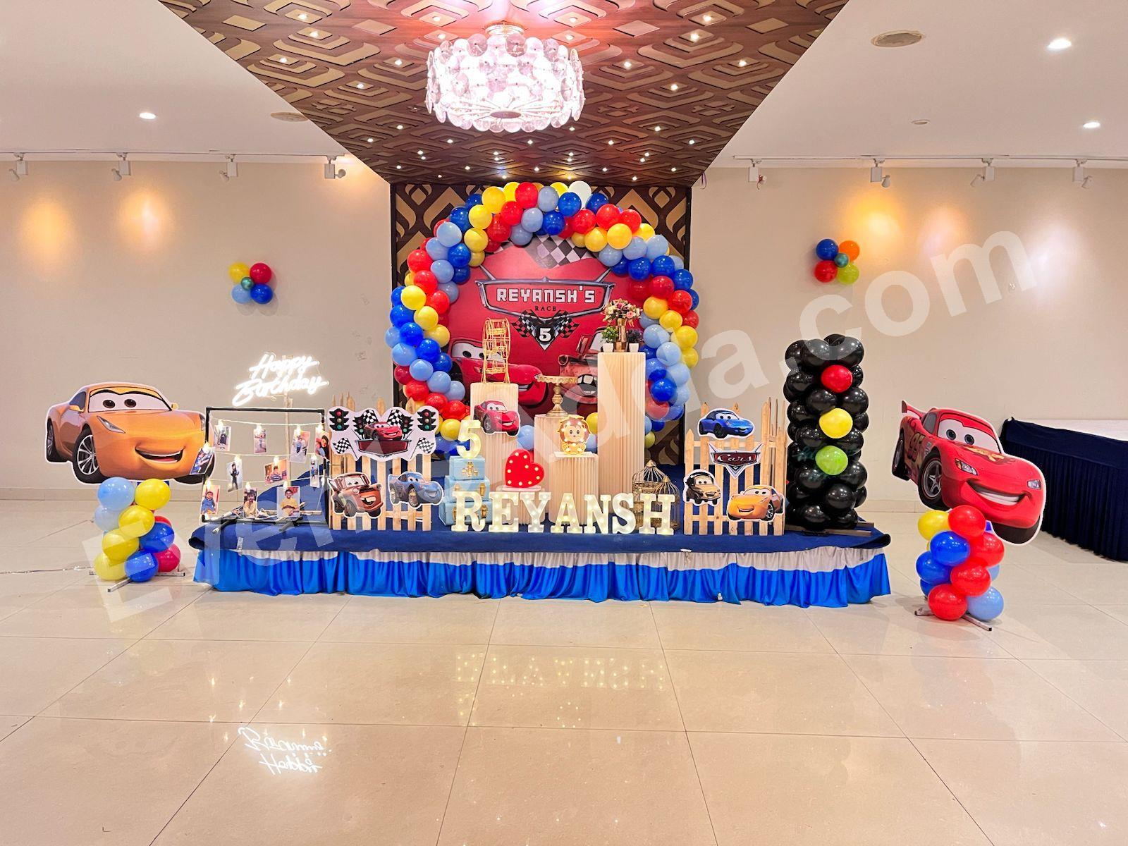 cars-theme-birthday-decoration Decoration in Udaipur