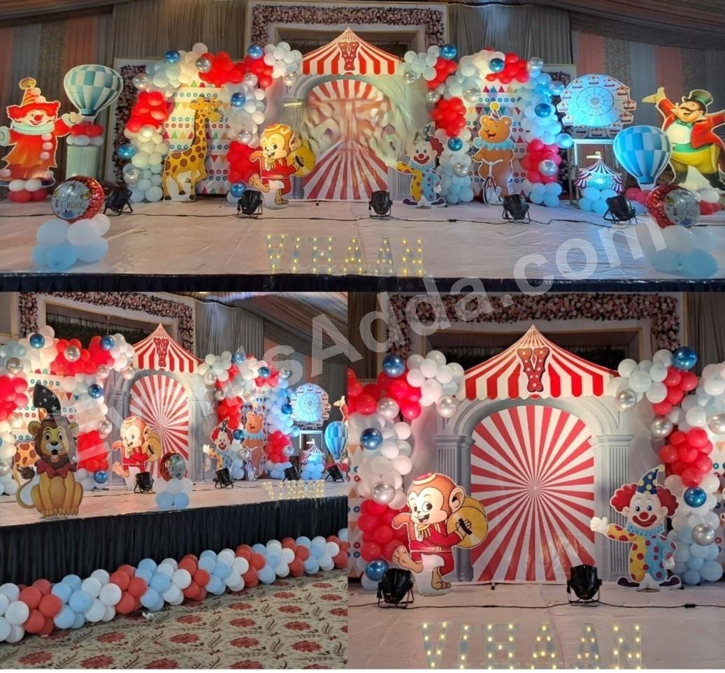 classic-red-circus-carnival-birthday-theme-decoration in Mahabubabad