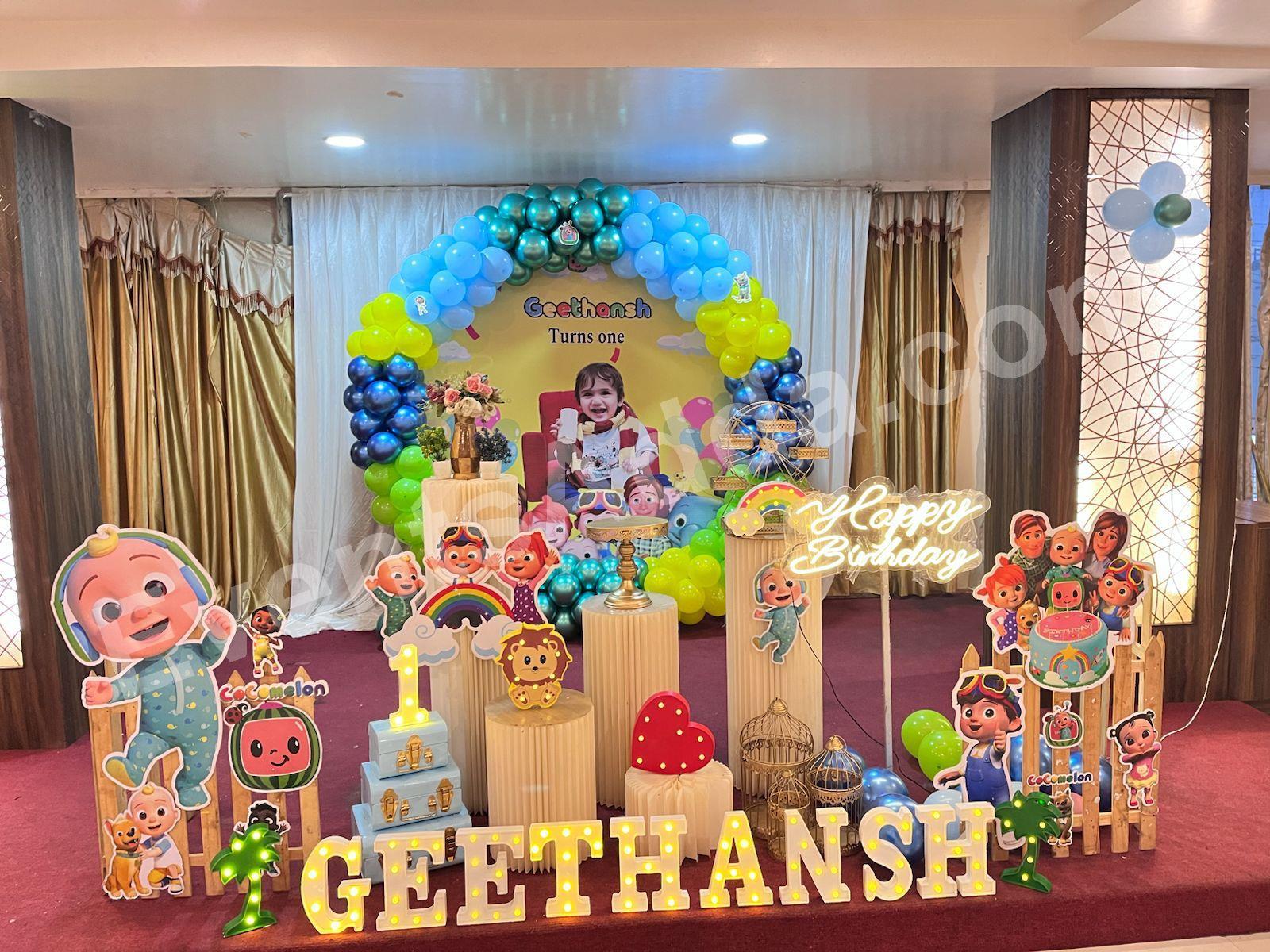 Cocomelon Themed First Birthday Decoration in Bangalore