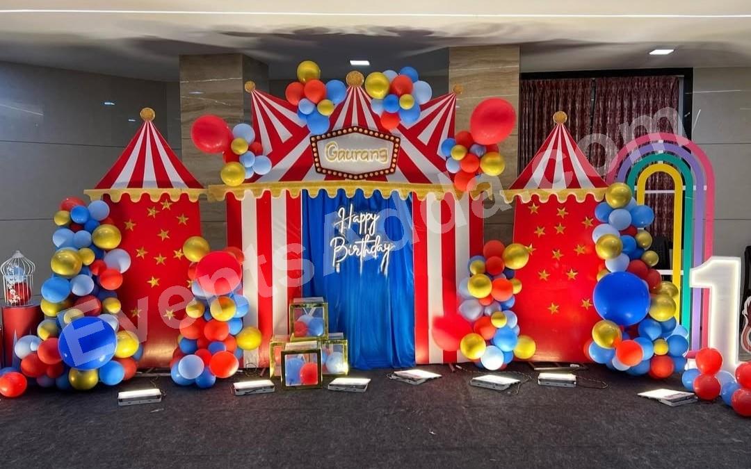 colorful-circus-carnival-theme-birthday-decoration in Wanaparthy
