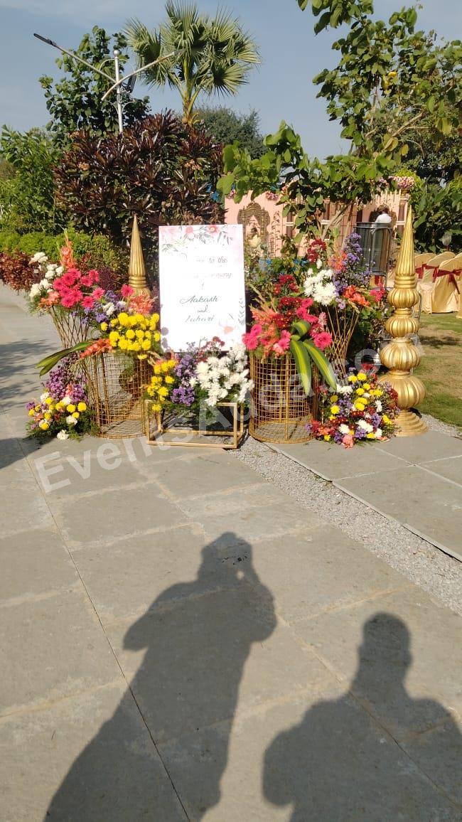 colorful-floral-welcome-entrance-decoration in Udaipur