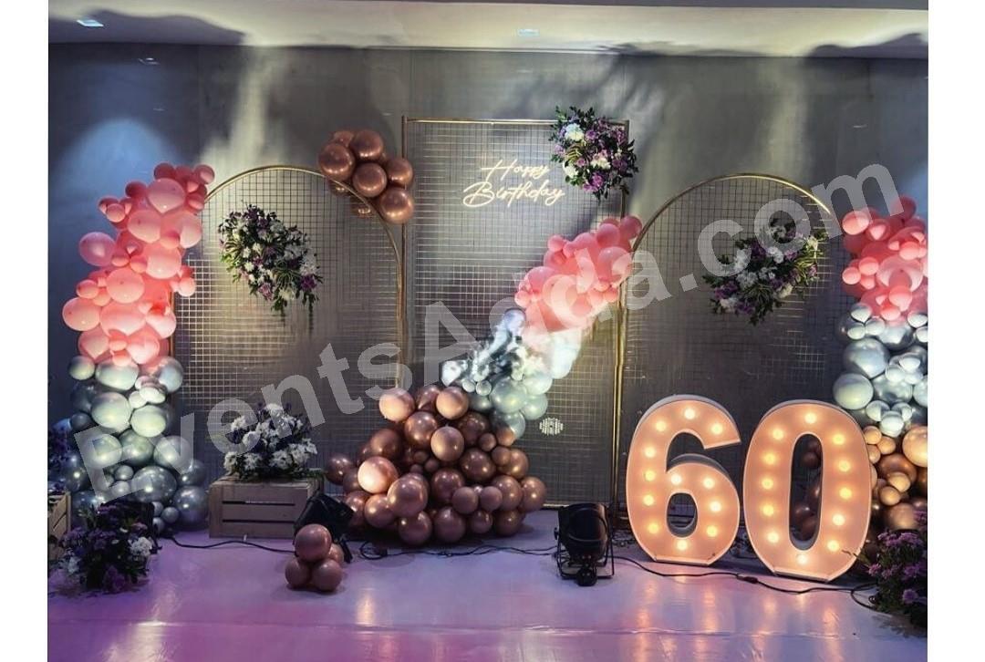diamond-luxe-60th-birthday-decoration in Mumbai