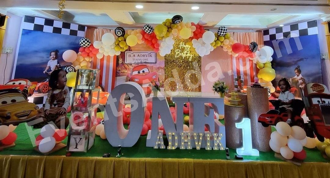 disney-cars-theme-1st-birthday-premium-decoration in Vijayawada