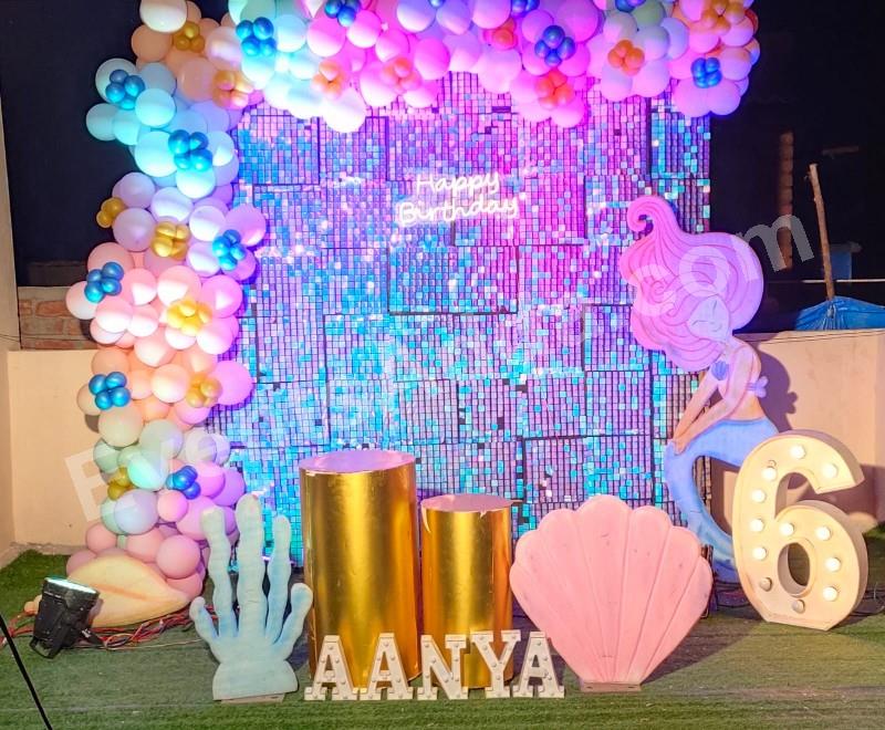 Dreamy Mermaid Shimmer Birthday Decoration Decoration in Vijayawada