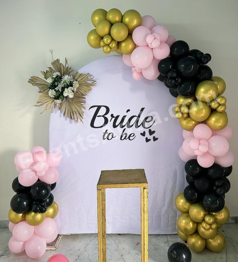 Elegant Bride to Be Balloon Backdrop Decoration Decoration in Vijayawada