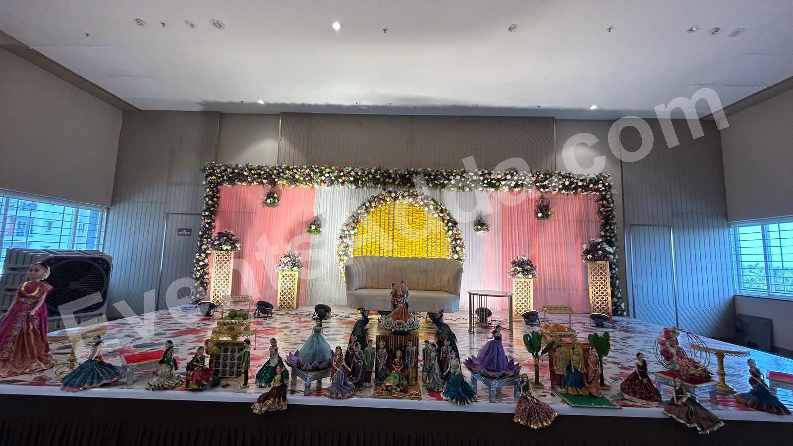 Elegant Floral Arch Stage Decoration Decoration in Malaysia