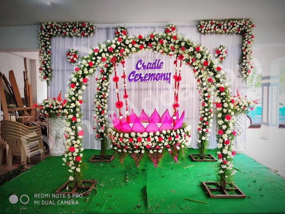 elegant-floral-cradle-ceremony-decoration in Hyderabad