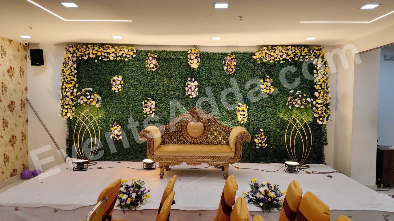 Elegant Floral Hedge Backdrop Decoration Decoration in Siddipet
