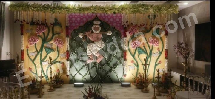 Elegant Floral Lotus Theme Stage Decoration in Udaipur