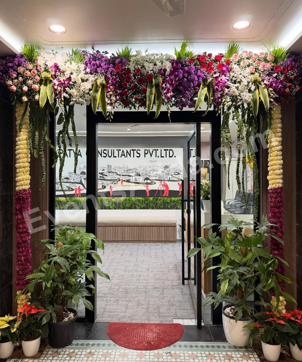 Elegant Floral Office Entrance Decoration Decoration in Malaysia