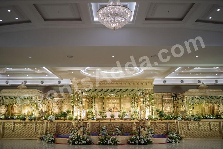elegant-gold-temple-inspired-wedding-stage-decoration Decoration in udaipur