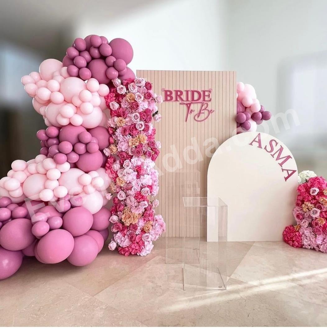 Elegant Pink Bride-to-Be Floral Balloon Decoration Decoration in Vijayawada