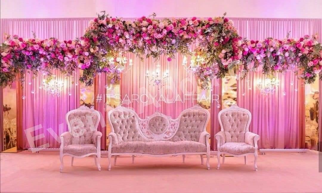 elegant-pink-floral-wedding-stage-decoration in Ahmedabad