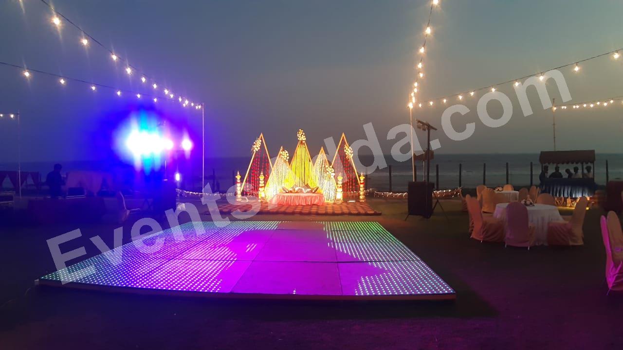 elegant-seaside-led-dance-floor--stage-decoration in Vizag