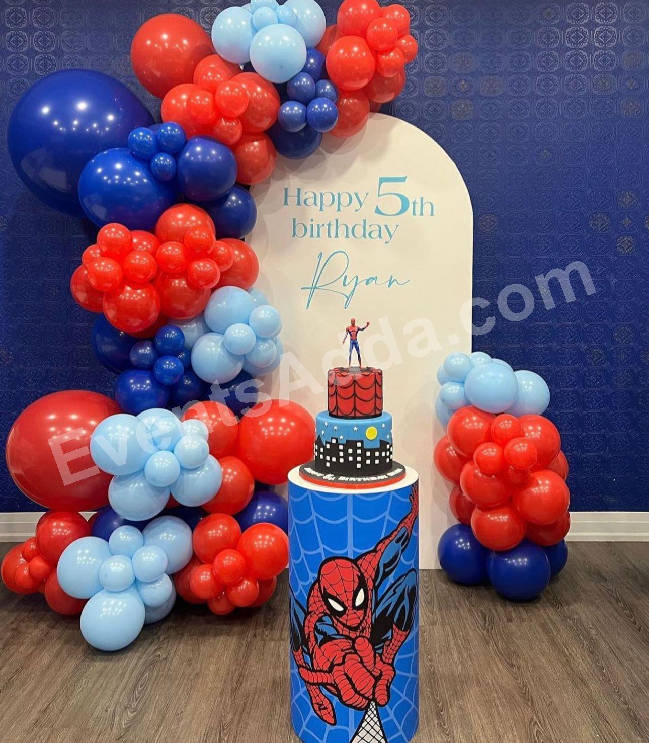elegant-spider-man-balloon-birthday-decoration in Adilabad