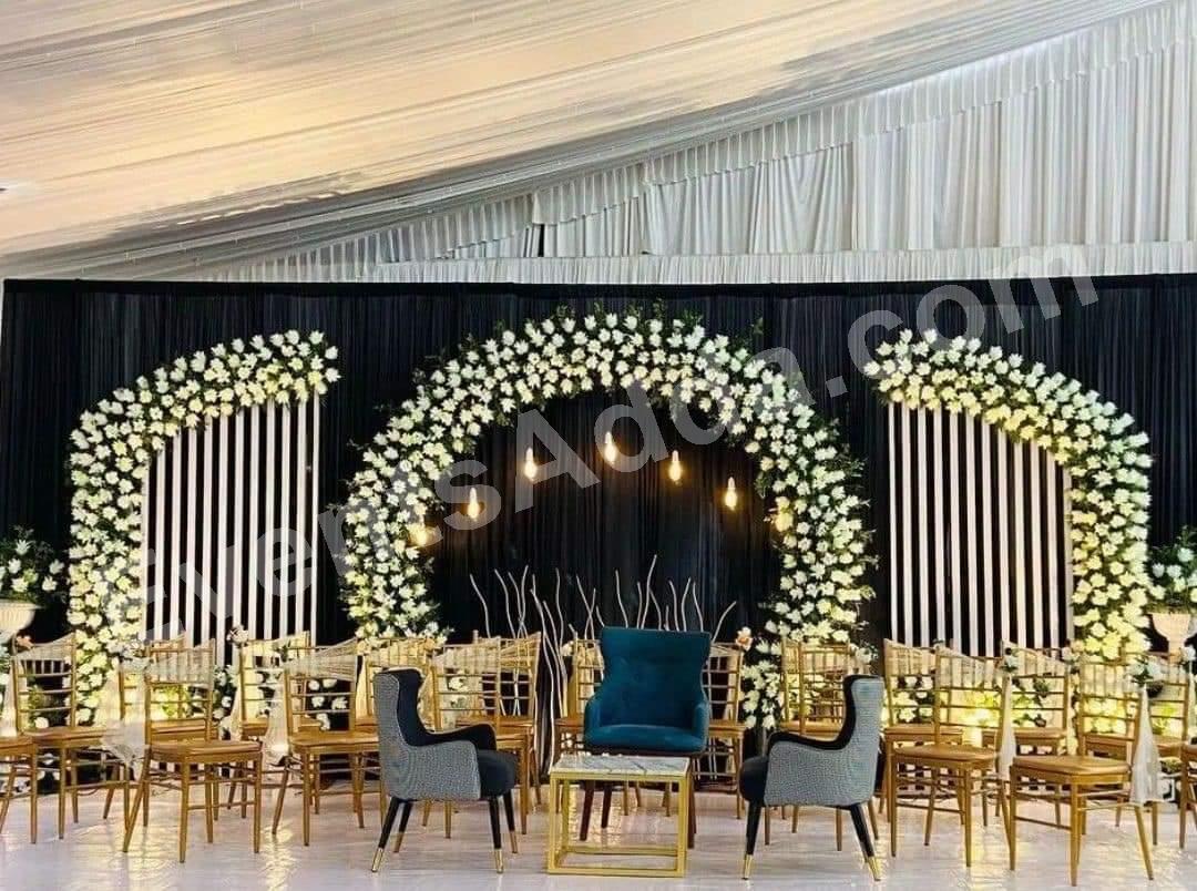 elegant-white-floral--wedding-stage-decoration Decoration in Udaipur