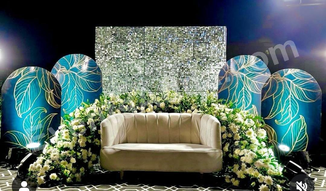 elegant-white-floral-sofa-stage-decoration in Malaysia
