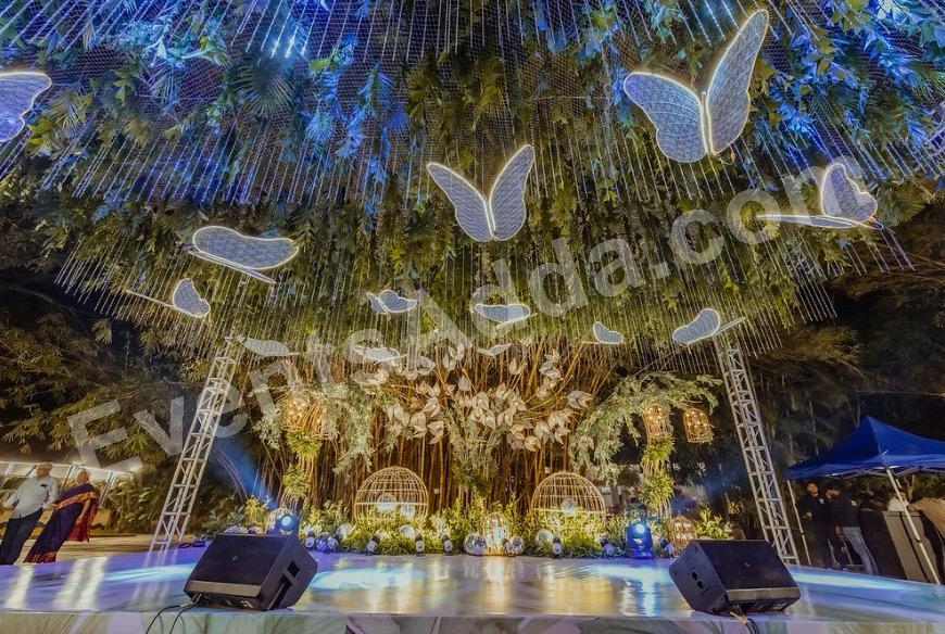 enchanted-butterfly-ceiling-lounge-decoration in Kolkata