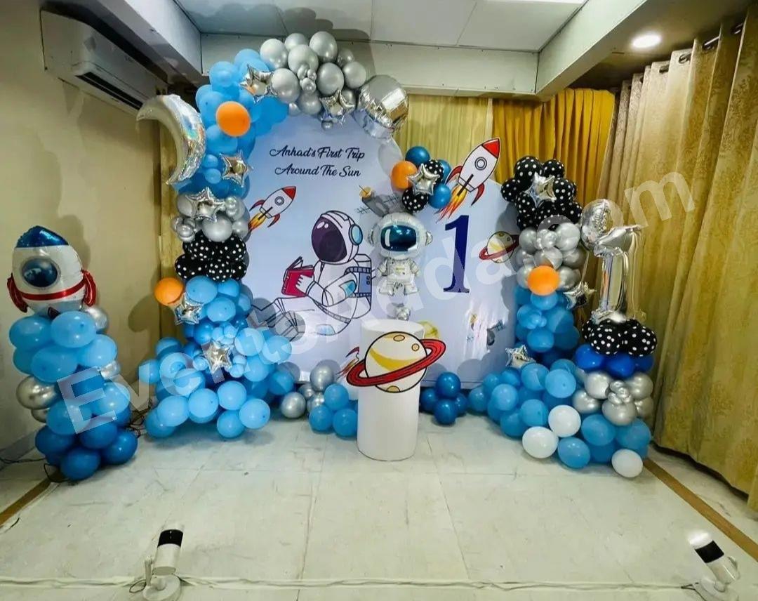 First Trip Around the Sun Space Birthday Balloon Decoration Decoration in Dubai