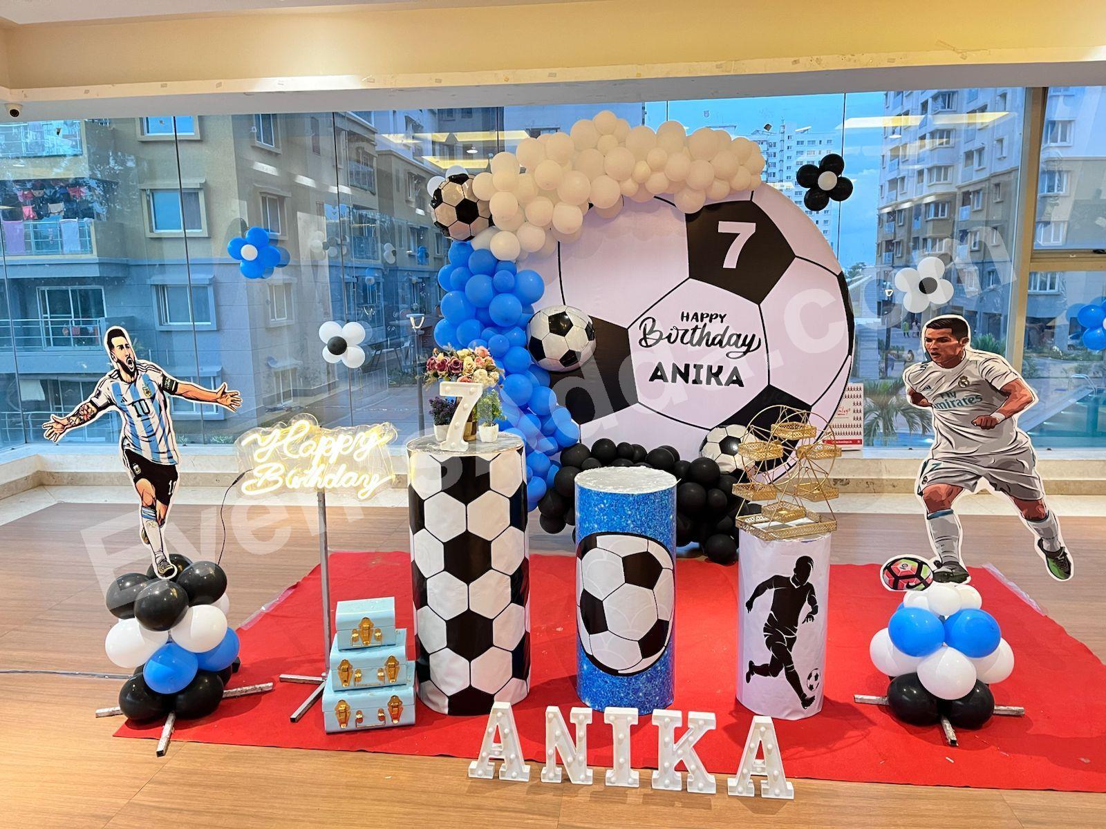 Football Themed 7th Birthday Decoration in Bangalore