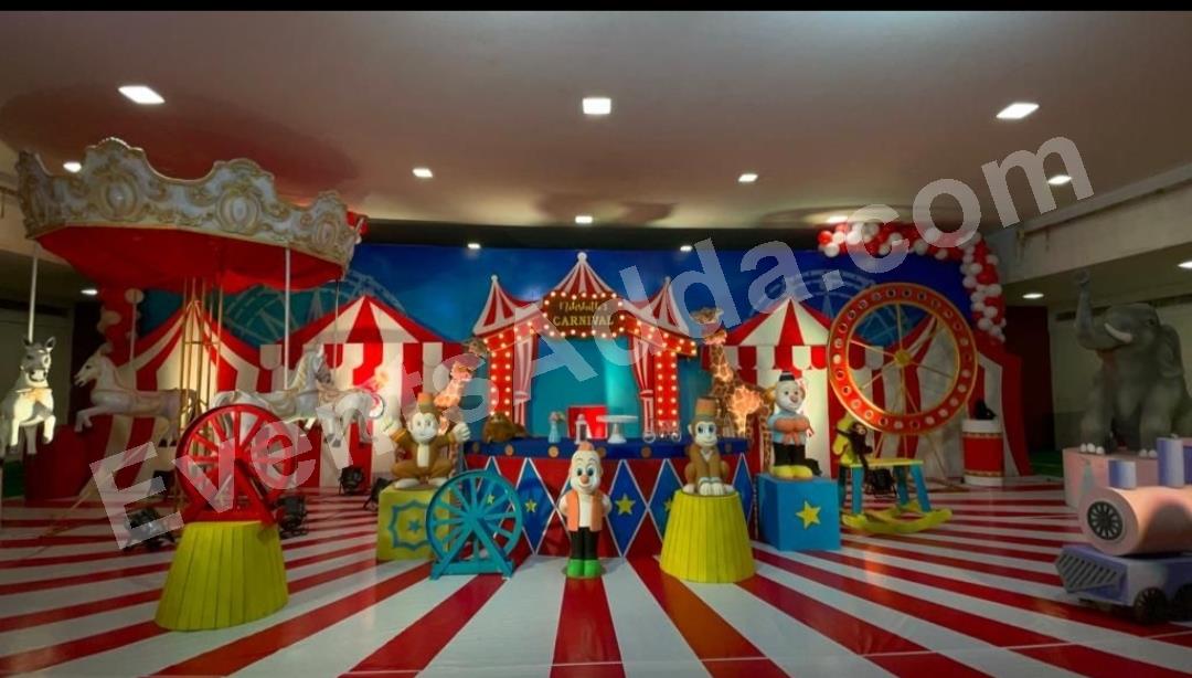 grand-carnival-circus-birthday-theme-decoration in Vijayawada