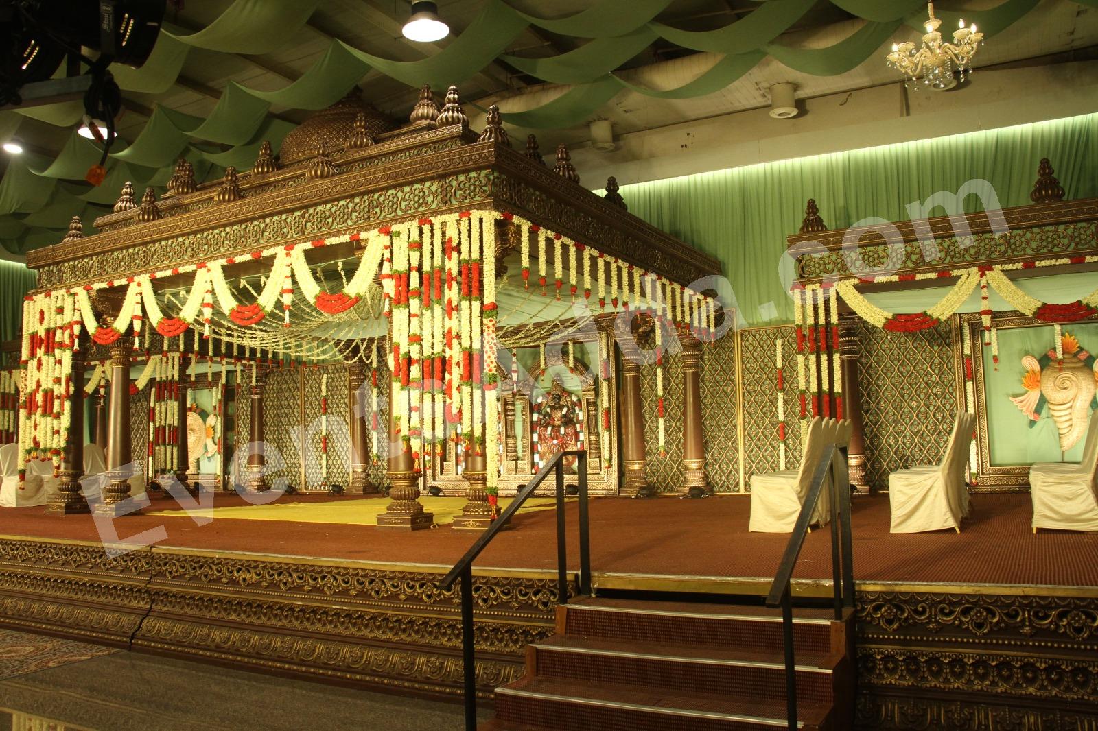 grand-traditional-gold-wedding-mandap-decoration in Vizag