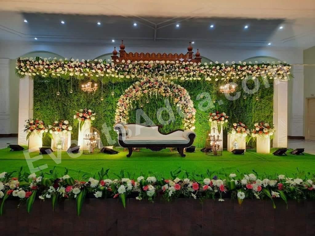 green-garden-floral-wedding-stage-decoration in Ahmedabad