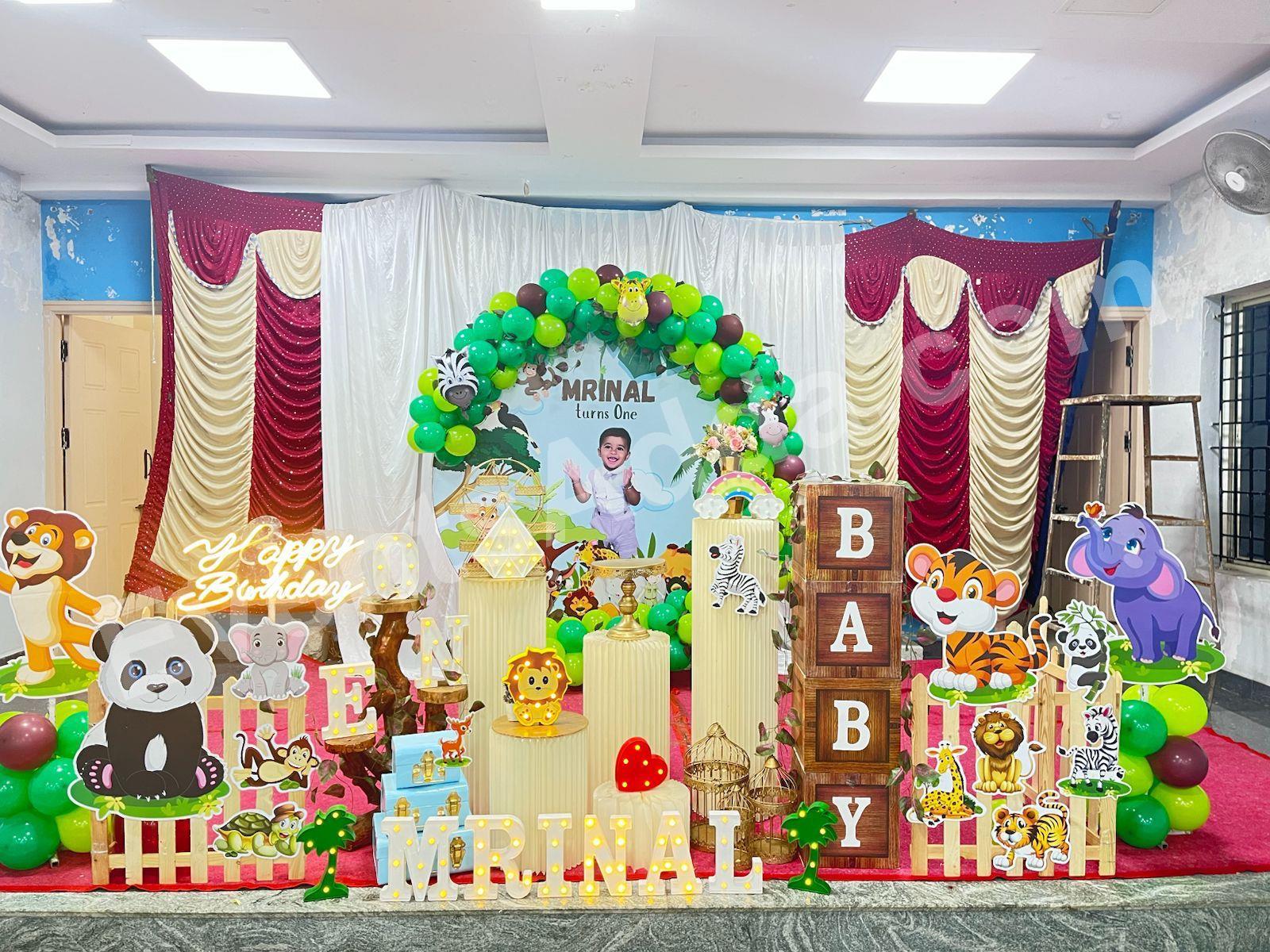 jungle-safari-theme-1st-birthday-decoration Decoration in Udaipur