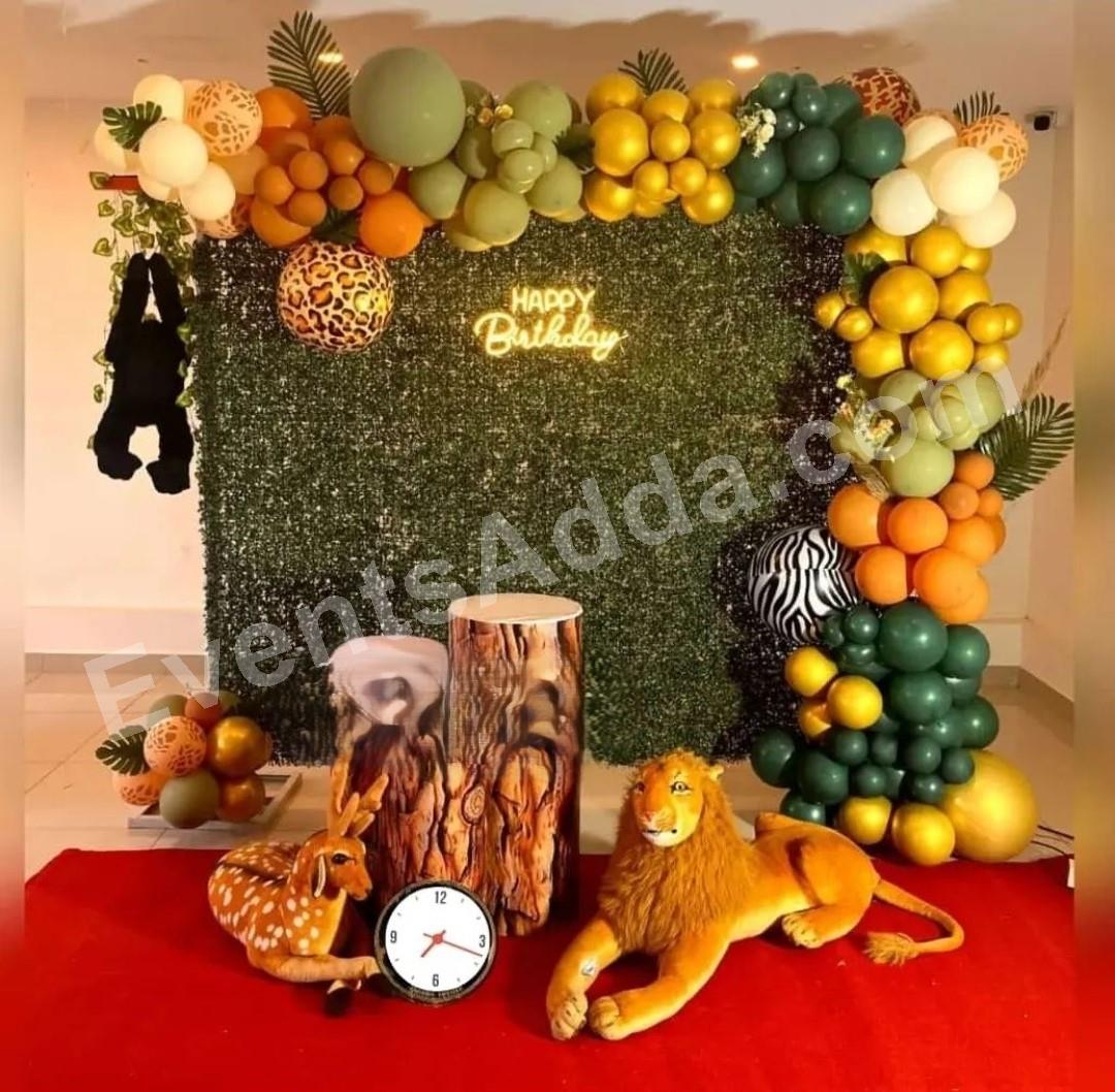 Jungle Safari Theme Birthday Decoration Decoration theme setup in Vijayawada