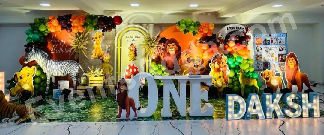 Lion King Jungle Safari Birthday Decoration Decoration in Vijayawada