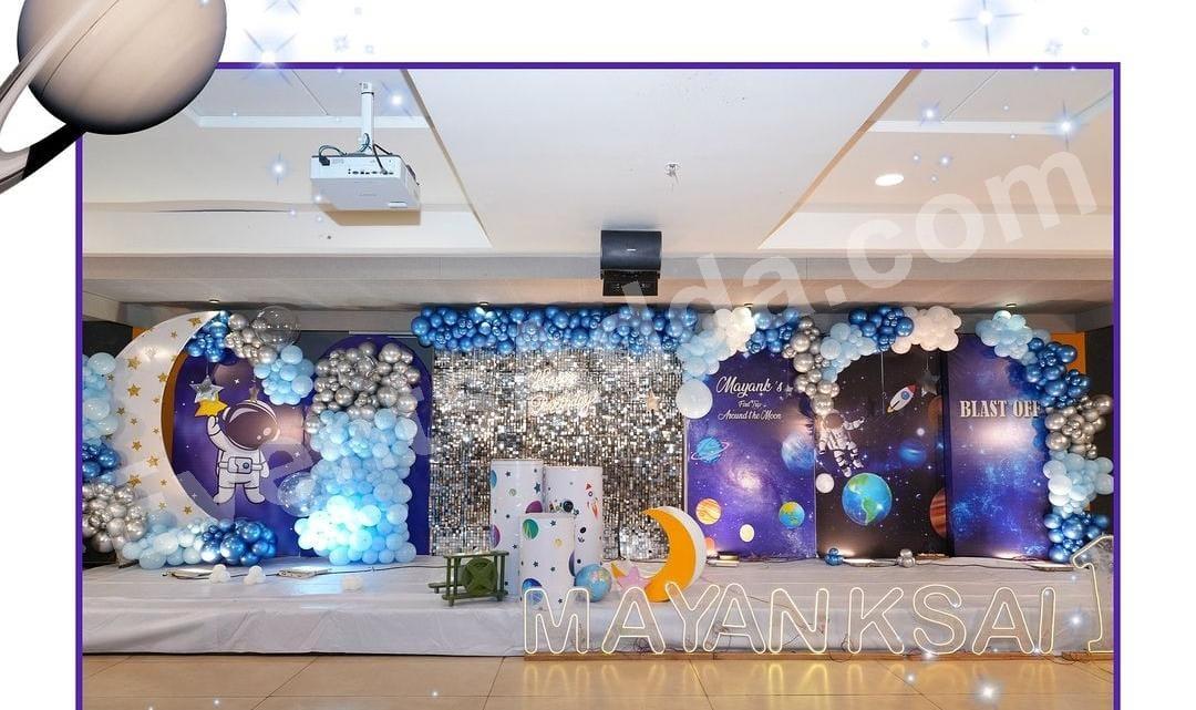 luxury-blast-off-space-birthday-balloon-decoration in Thailand