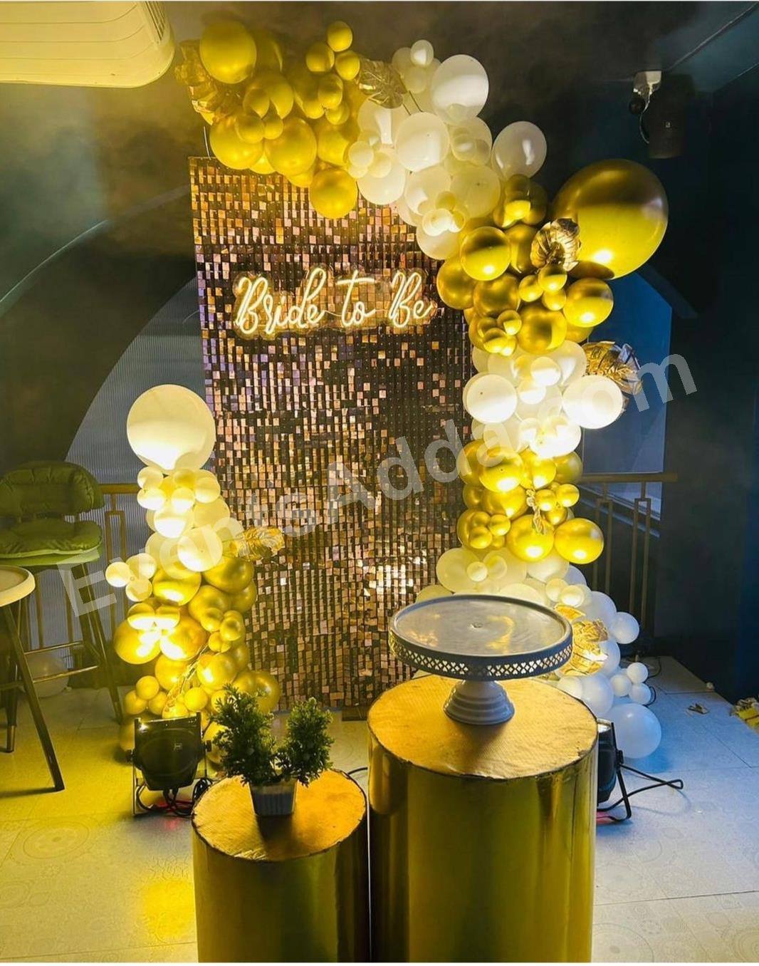 luxury-bride-to-be-shimmer-decoration in Vijayawada
