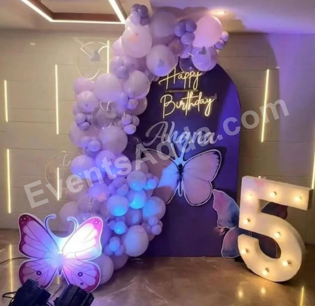 luxury-butterfly-milestone-birthday-decoration in Dubai