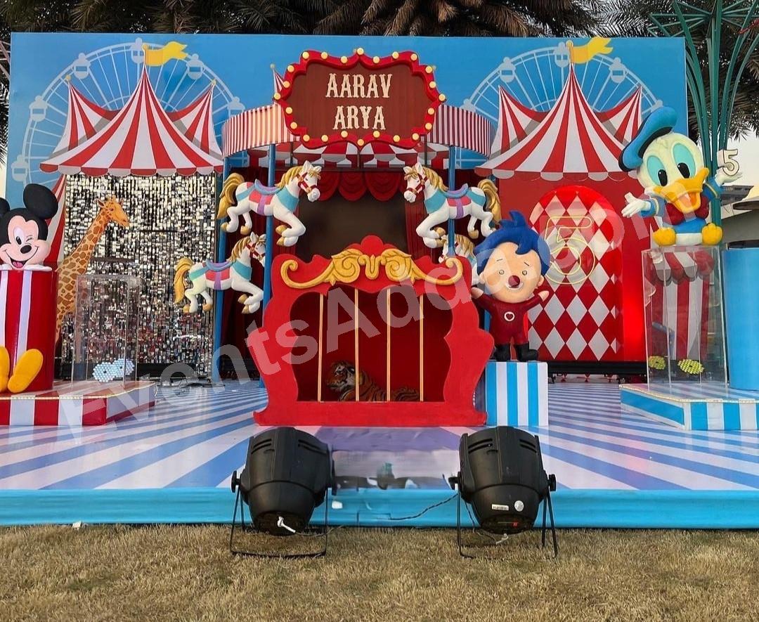 Luxury Circus Carnival Stage Birthday Decoration Decoration in Kurnool