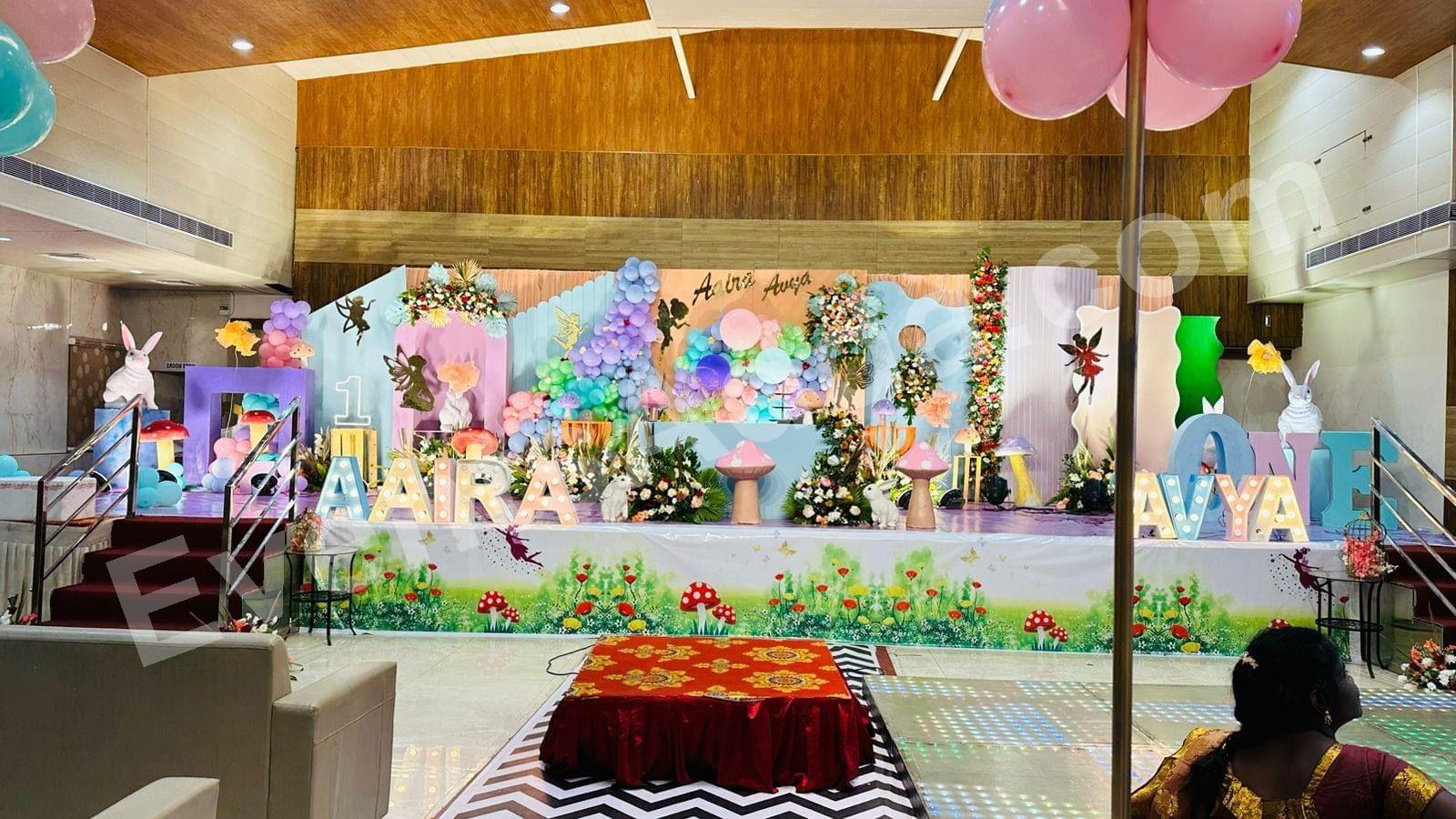luxury-fairy-garden-wonderland-first-birthday-decoration Decoration in =Hyderabad