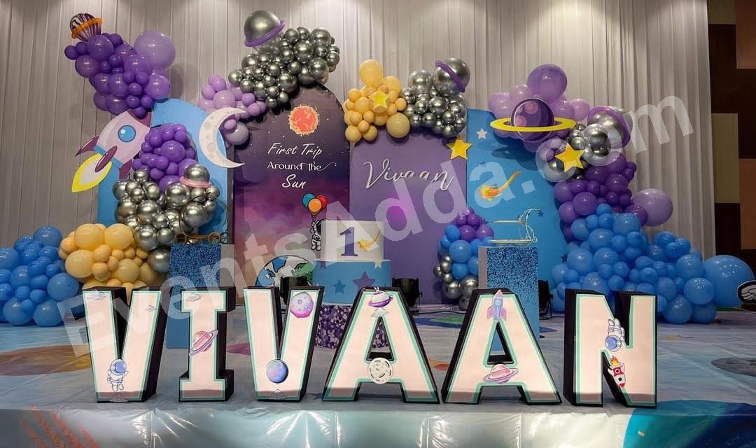 luxury-first-trip-around-the-sun-space-birthday-decoration in Thailand