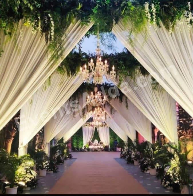 luxury-floral-draped-tunnel-entrance-decoration in Bangalore