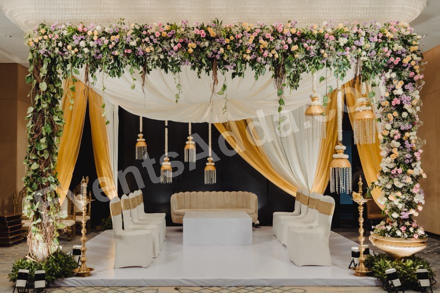 luxury-floral-haldi-mandap-decoration Decoration in =Chandigarh