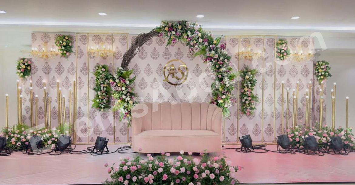 luxury-floral-ring-engagement-stage-decoration in Chandigarh
