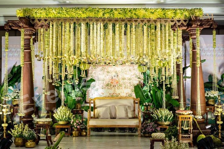 luxury-jasmine-hanging-wedding-stage-decoration in Chandigarh